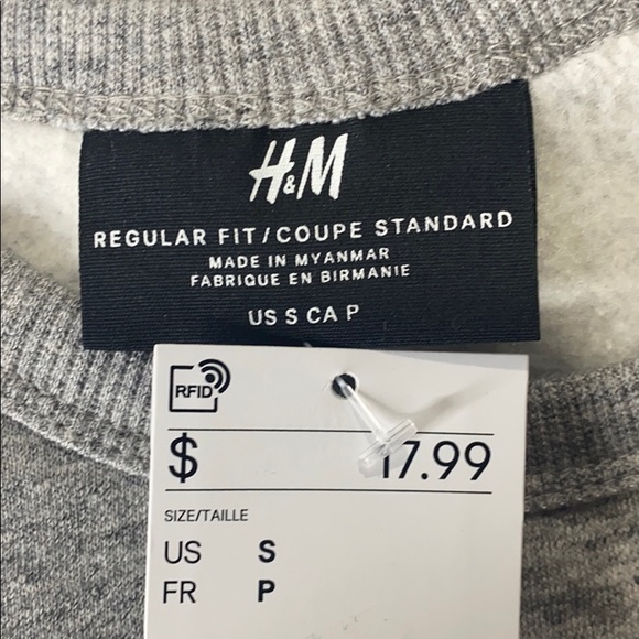 H&M MENS SWEATSHIRT IN GREY - Picture 4 of 7